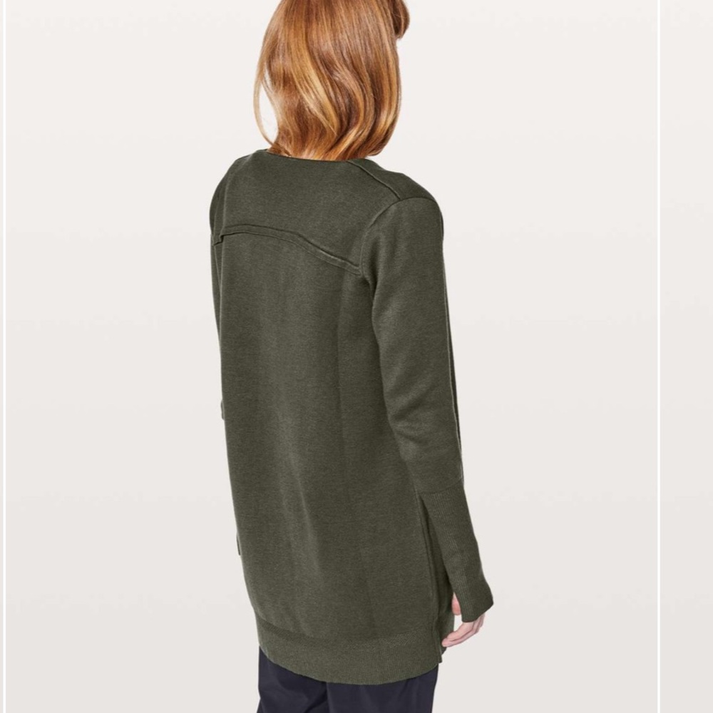 ⭐️NWOT Lululemon City Street Camo Green Cardigan⭐️ - Picture 3 of 10